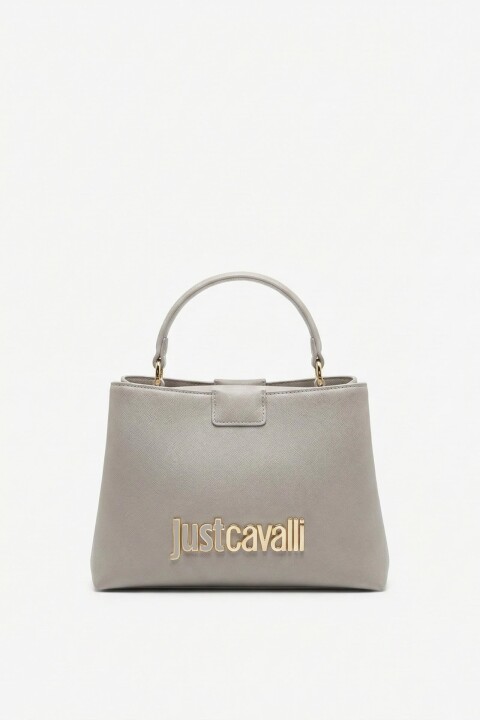 Kadın Metal Logo Detaylı El ve Omuz Çantası - Taş Rengi - Just Cavallı
