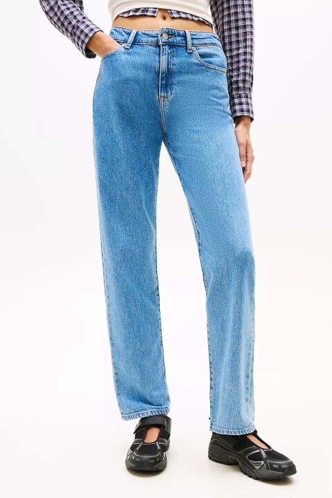 Kadın Mid Rise Slim Straight Jean Pantolon - Açık Mavi - Tommy Hilfiger