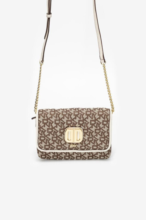 Kadın Mini Omuz Çantası - Krem - DKNY