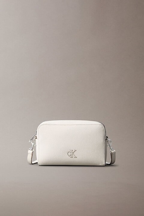 Kadın Minimal Monogram Çapraz Çanta - Beyaz 