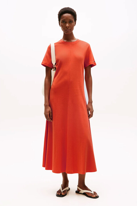 Kadın Modern Cody Bilekte Anılan Elbise - Turuncu - Tommy Hilfiger