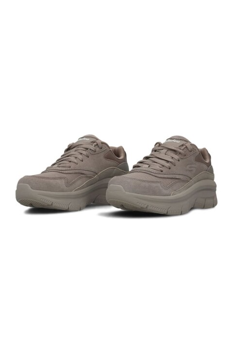 Kadın Modern D'Lux Kalın Tabanlı Sneaker - Koyu Bej 