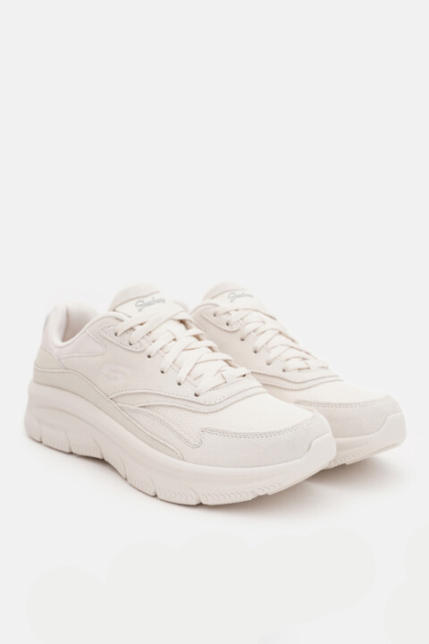 Kadın Modern D'Lux Kalın Tabanlı Sneaker - Krem - Skechers
