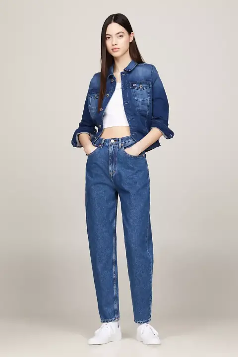 Kadın Mom Fit Jean Pantolon - Denim 