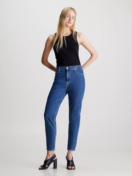 Kadın Mom Jean Pantolon-Mavi - Calvin Klein