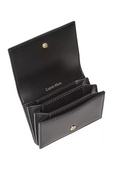 Kadın Monogram Desenli Akordiyon Kartlık - Siyah - Calvin Klein