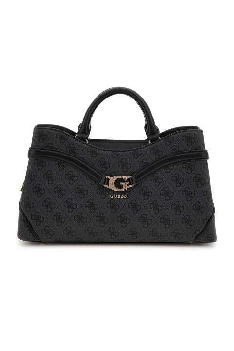 Kadın Monogram Desenli Kanat Detaylı El Çantası - Antrasit - Guess