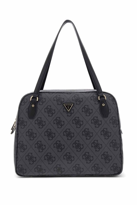 Kadın Monogram Desenli Seyahat Çantası - Antrasit - Guess