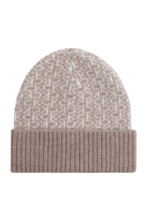 Kadın Monogram Katlanabilir Kıvrılabilir Bere 