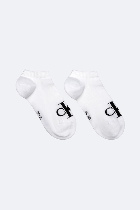 Kadın Monogram Logolu 2'li Sneaker Çorap Seti - Beyaz - Calvin Klein