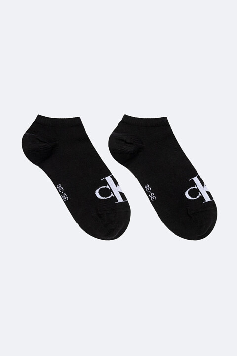 Kadın Monogram Logolu 2'li Sneaker Çorap Seti - Siyah - Calvin Klein