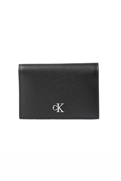 Kadın Monogram Logolu Mini Kartlık Cüzdan - Siyah - Calvin Klein
