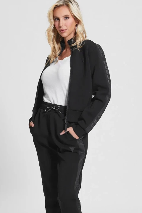 Kadın New Allie Aktif Scuba Sweatshirt - Siyah - Guess