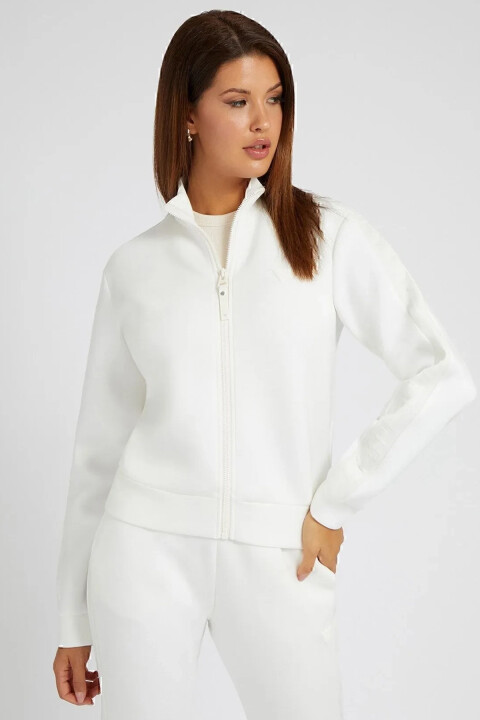Kadın New Allıe Fermuarlı Sweatshirt - Krem - Guess