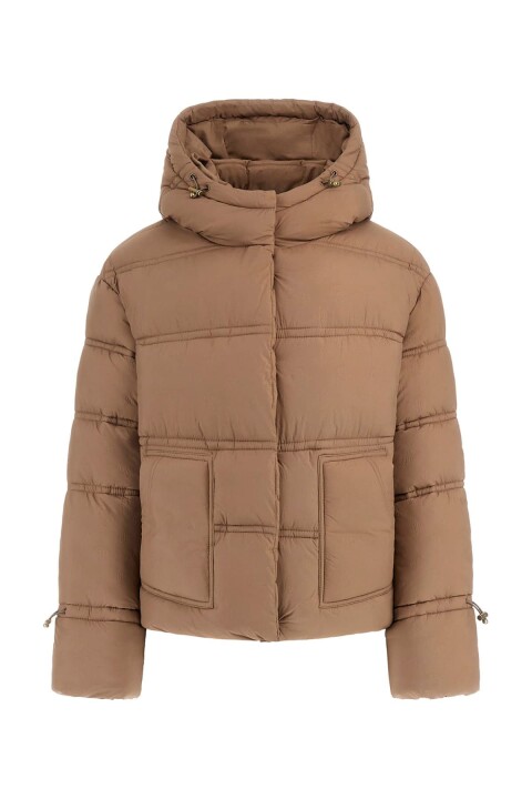 Kadın New Daisy Kapüşonlu Şişme Mont - Bej - Guess