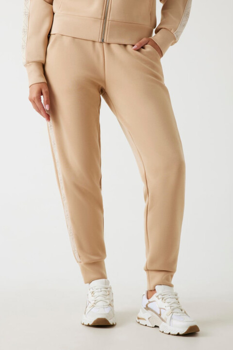 Kadın New Victoire Paçası Lastikli Scuba Pantolon - Krem - Guess