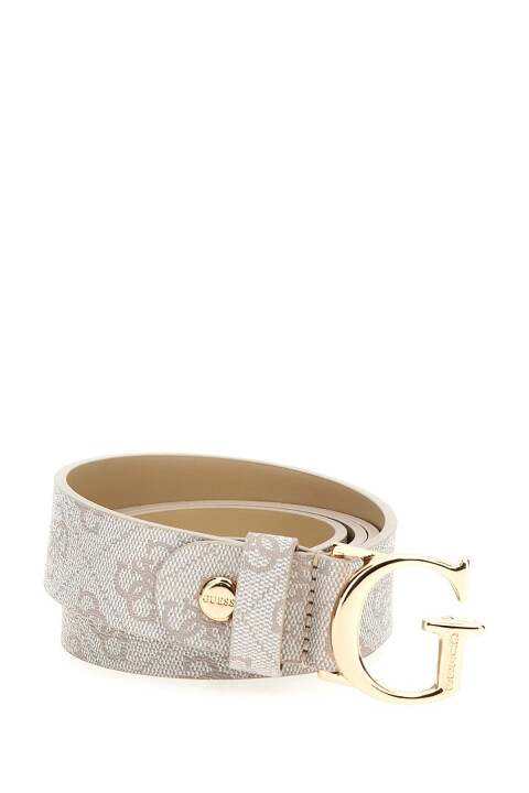 Kadın Noelle Logo Kemer - Krem - Guess