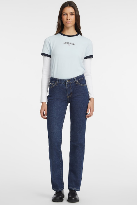 Kadın Normal Bel Straight Jean - Lacivert - Guess