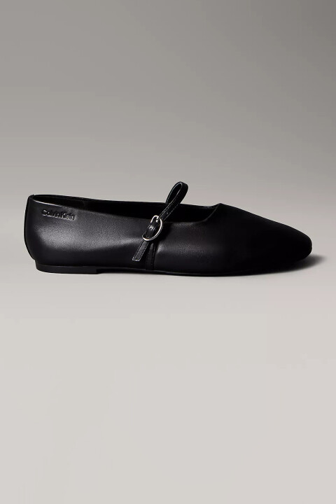 Kadın Oblique Ballerina MJ Lth Hdw Ayakkabı - Siyah - Calvin Klein