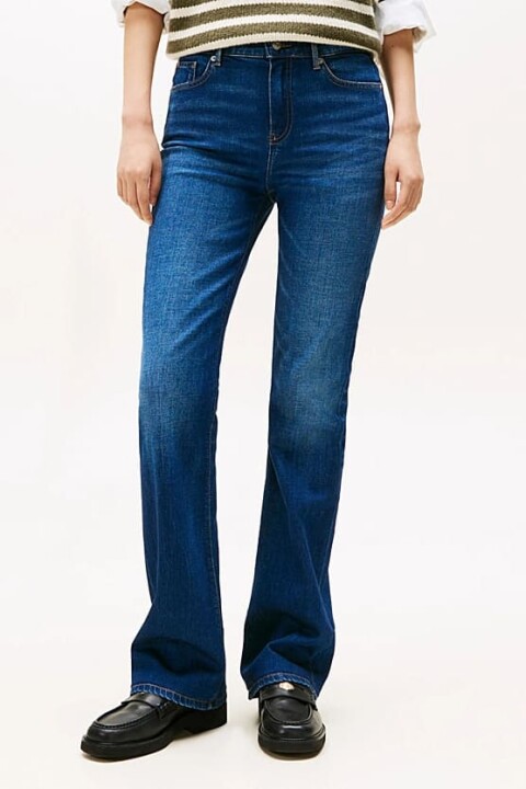 Kadın Orta Yüksel Bel Bootcut Fit Jean Pantolon - Mavi - Tommy Hilfiger