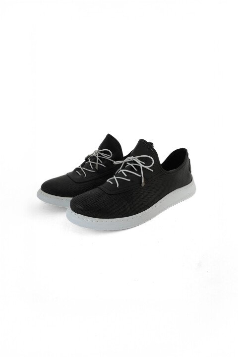 Kadın Pc-52319 Perforeli Casual Ayakkabı - Siyah/Beyaz - Pierre Cardin