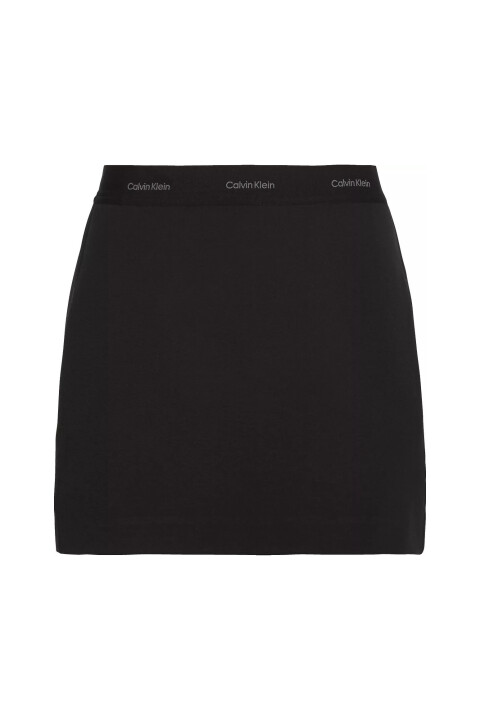 Kadın Ponte Logo Wb Mini Etek - Siyah - Calvin Klein