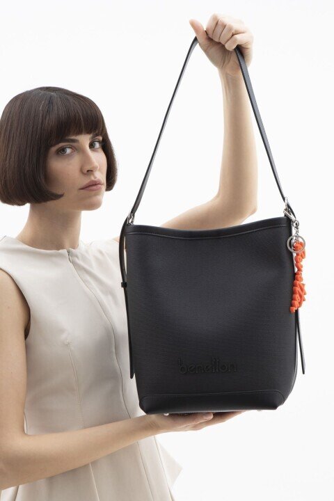 Kadın Print Kol Çantası - Siyah 