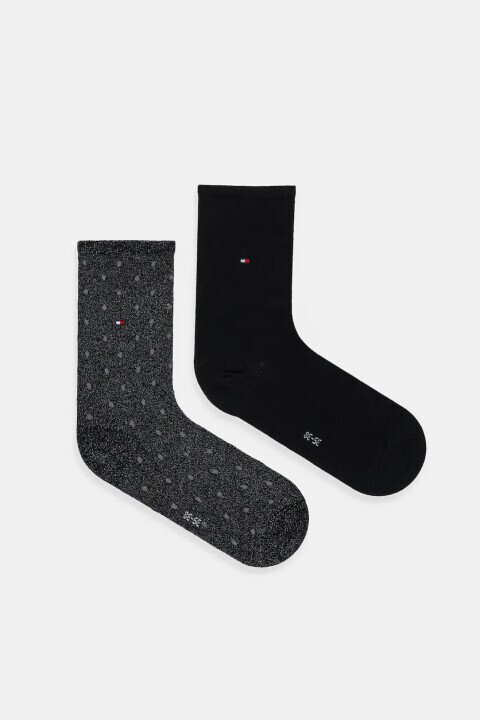 Kadın Puantiyeli Çorap 2'li Paket - Siyah - Tommy Hilfiger