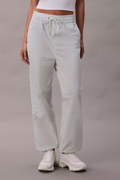 Kadın Pull On Logo TAM Kalıp Büzgülü Bel Jogger Pantolon - Su Yeşili - Calvin Klein