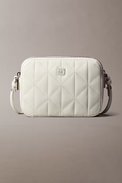 Kadın Quılted Camera Bag Omuz Çantası - Beyaz - Calvin Klein