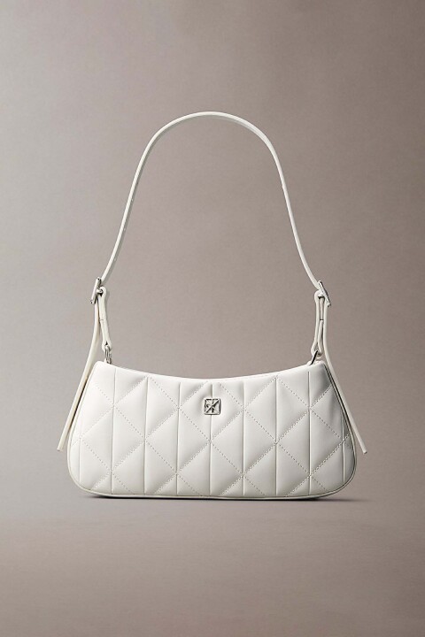 Kadın Quilted Small Omuz Çantası - Beyaz 