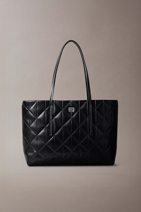 Kadın Quilted Small Tote Çanta - Siyah - Calvin Klein