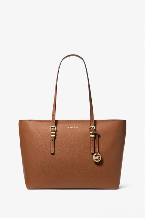 Kadın Quinn Büyük Çakıllı Dokulu Tote Omuz Çantası - Kahverengi - Michael Kors