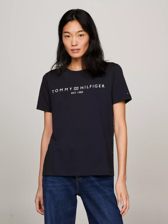 Kadın Reg Corp Logo C-Nk Ss T-Shirt-Lacivert 