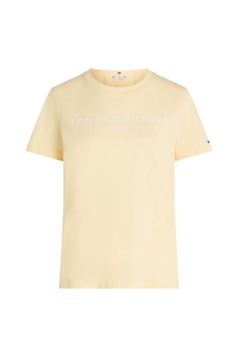 Kadın Regular Corp Logo T-Shirt - Sarı - Tommy Hilfiger
