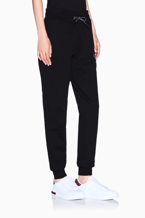Kadın Regular Fit Baskı Logolu Jogger Eşofman Altı - Siyah - Armani Exchange
