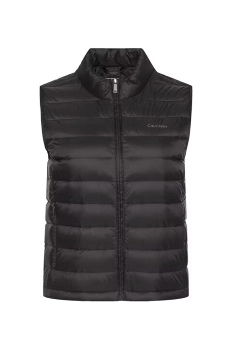 Kadın Regular Fit Dik Yaka Hafif Şişme Yelek - Siyah - Calvin Klein