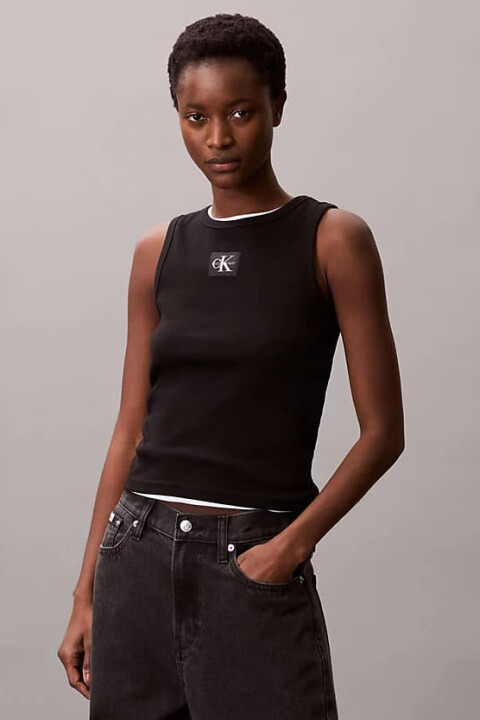 Kadın Regular Fit Fitilli Dokuma Etiketli T-Shirt - Siyah 