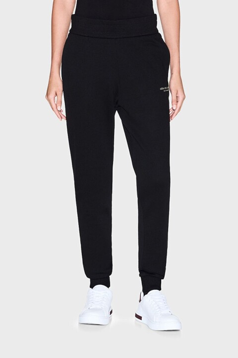 Kadın Regular Fit Gold Logolu Jogger Eşofman Altı - Siyah - Armani Exchange