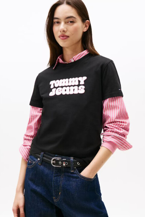 Kadın Regular Fit Grafik Logolu T-Shirt - Siyah 