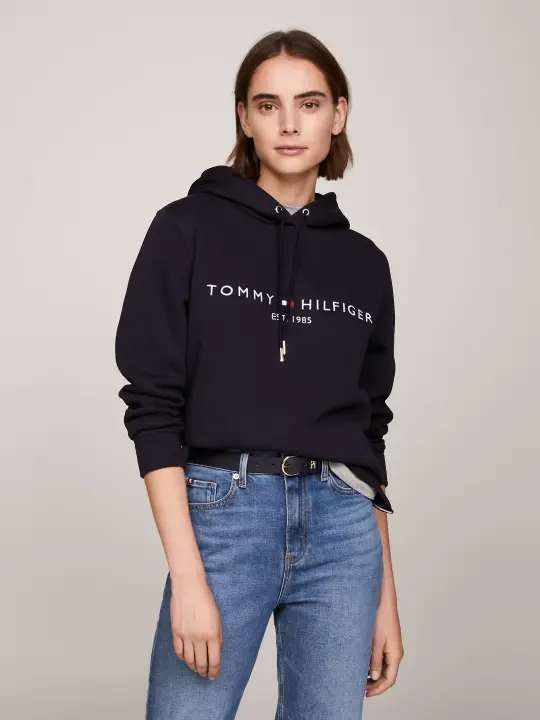 Kadın Regular Fit Logo Baskılı Sweatshirt-Lacivert 