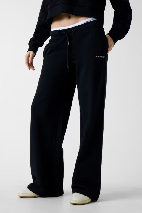 Kadın Regular Fit Pamuklu Eşofman Altı - Siyah - Guess