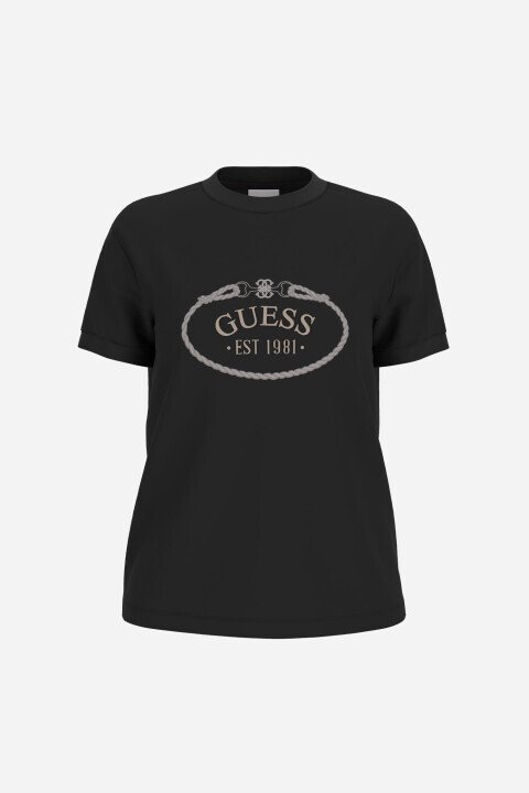 Kadın Regular Fit Rosalba Aktif T-Shirt - Siyah - Guess