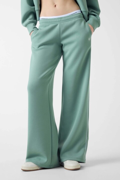 Kadın Regular Fit Scuba Pantolon - Yeşil 