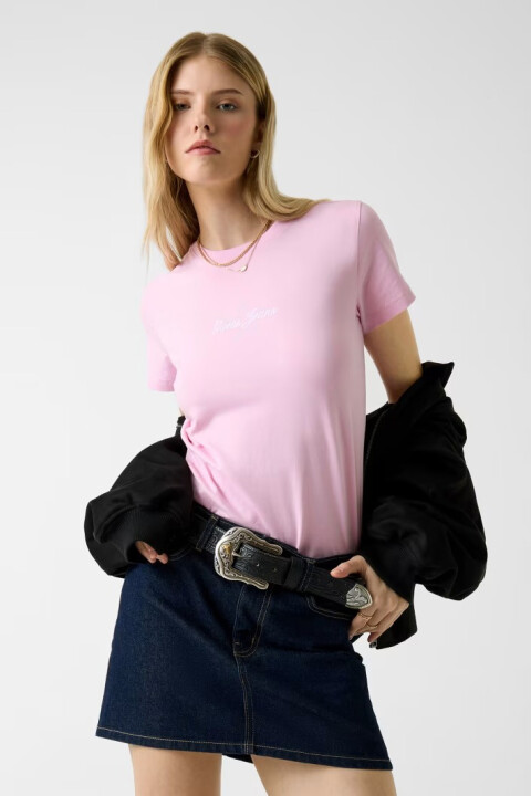 Kadın Regular Fit T-Shirt - Pembe - Guess