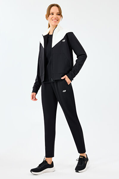 Kadın Renk Bloklu Eşofman Takımı - Siyah - Skechers