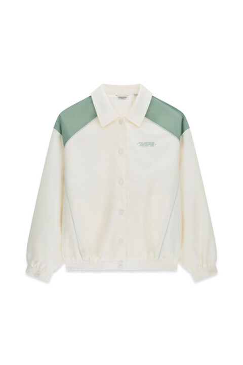 Kadın Renk Bloklu Rüzgarlık - Krem - Guess