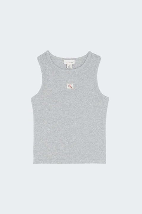 Kadın Ribanalı Pamuklu Logo Atlet - Gri - Calvin Klein