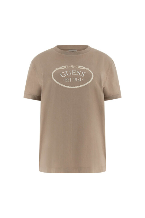 Kadın Rosalba Aktif Regular Fit T-Shirt - Bej - Guess