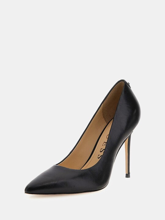 Kadın Sabalia Deri Topuklu Ayakkabı-Siyah - Guess